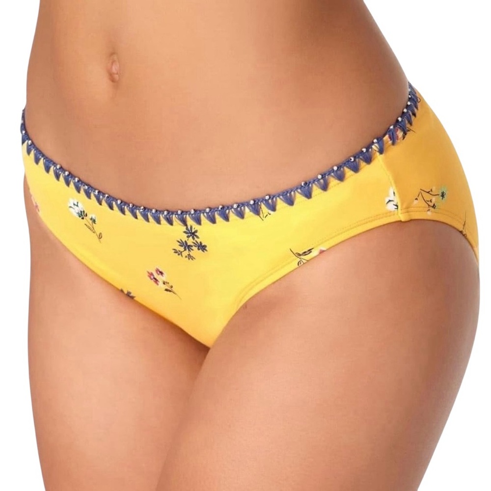 Anne Cole Studio Yellow Floral Bikini Bottom NWT Size XL